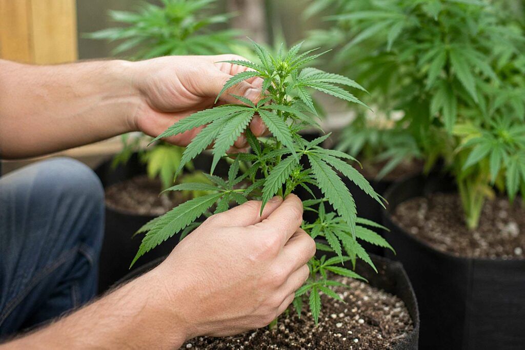 krzak konopi na własny użytek